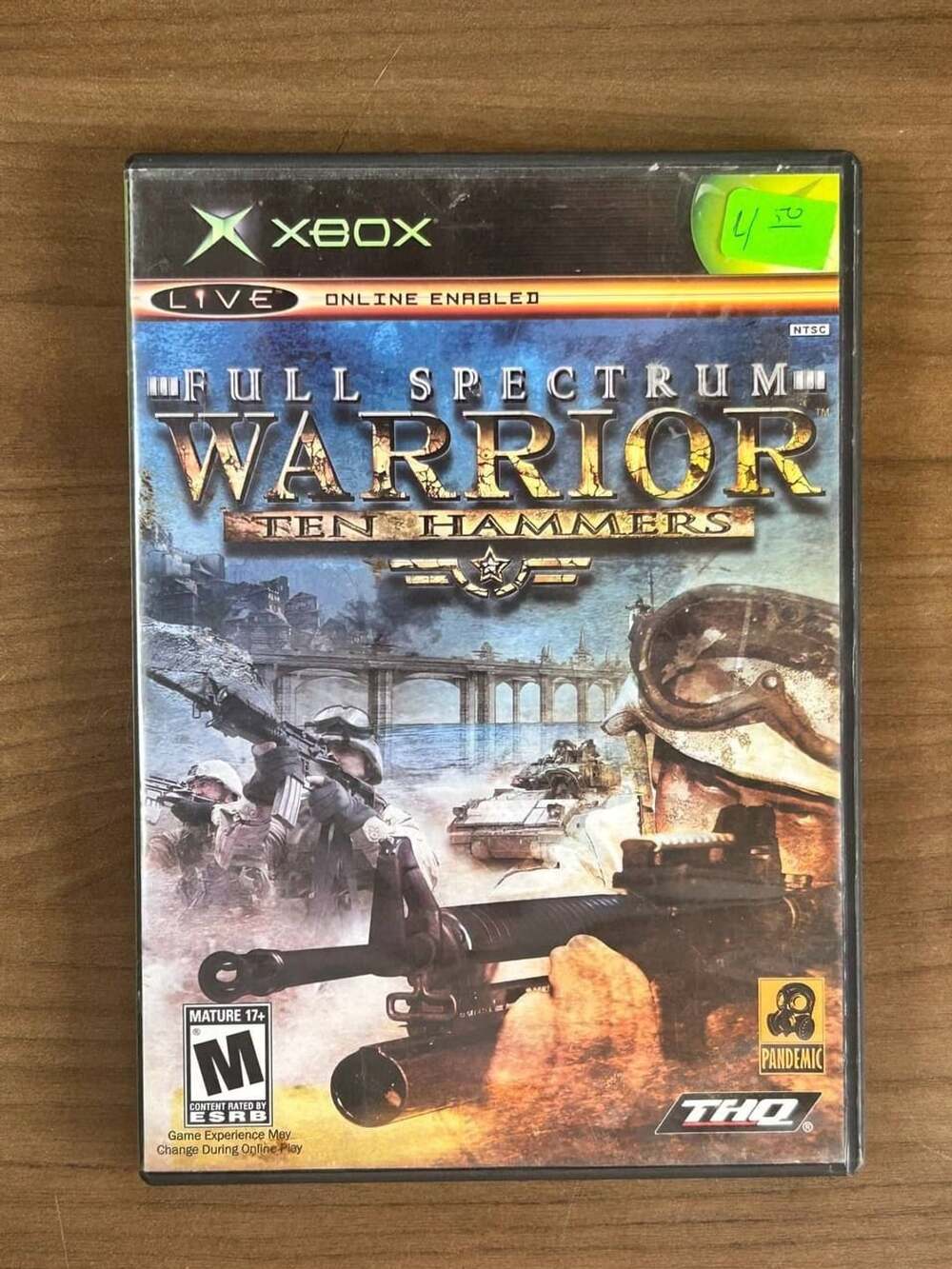 Full Spectrum Warrior Ten Hammers Original Xbox 2006 CIB w/ Manual THQ